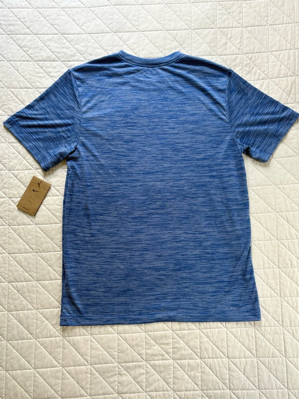 NWT Men's Nike Heather Blue Dri-Fit Athletic Workout T-Shirt - Size Medium